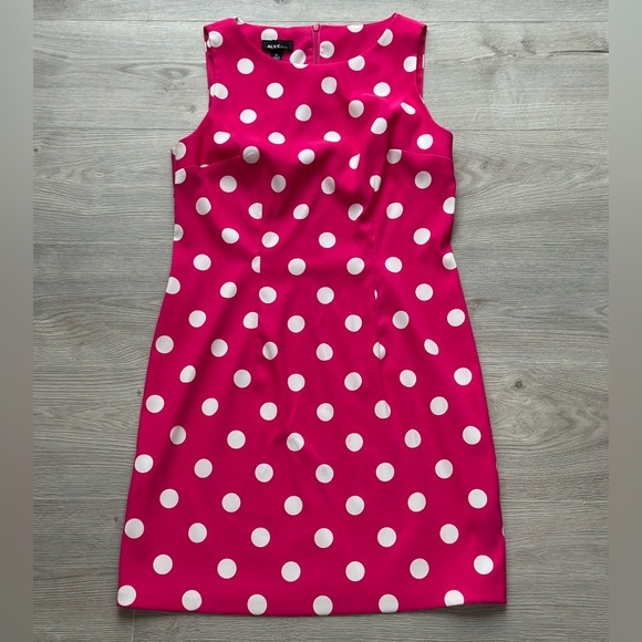 Alyx Dresses & Skirts - 💖 Hot Pink Polka Dot Dress | Size 12 | Barbiecore Chic 💖